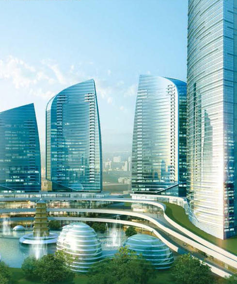 How does the panoramic elevator's 360° 3D panoramic observation show the beauty of the building to the extreme?