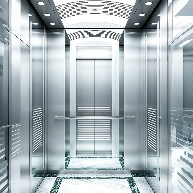 Commercial Mirror Etching Stainless Steel Passenger Elevator