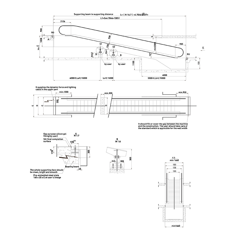 12° Inclined Moving Walk for Supermarkets & Trolleys