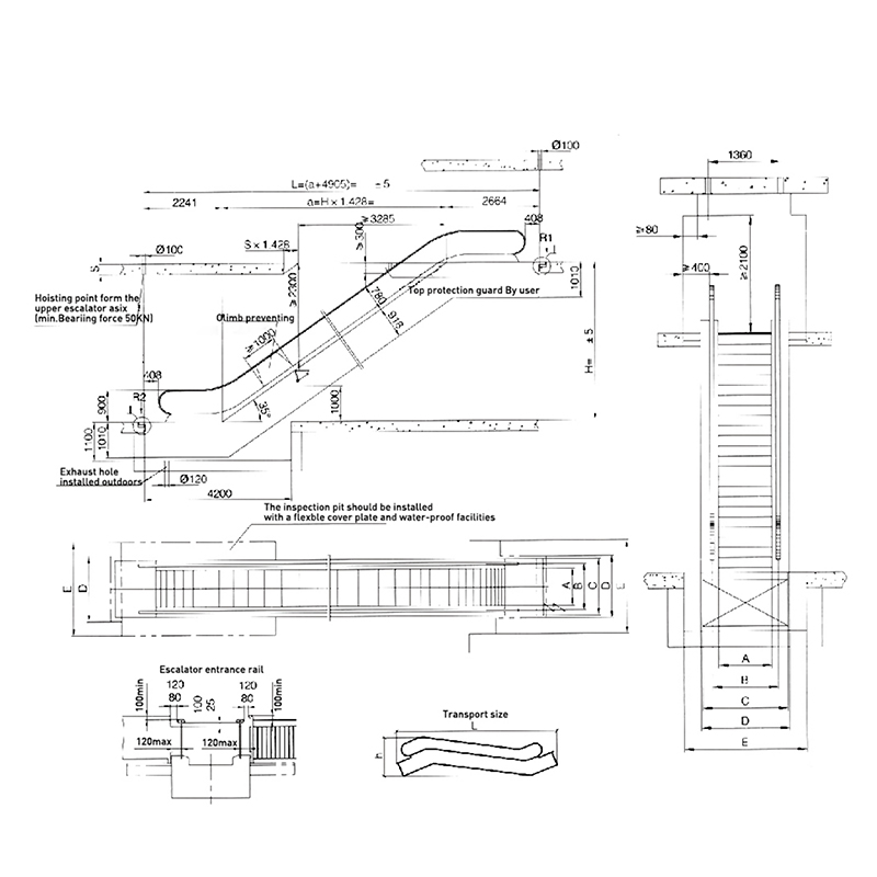 35° Space-Saving Office Building Escalator