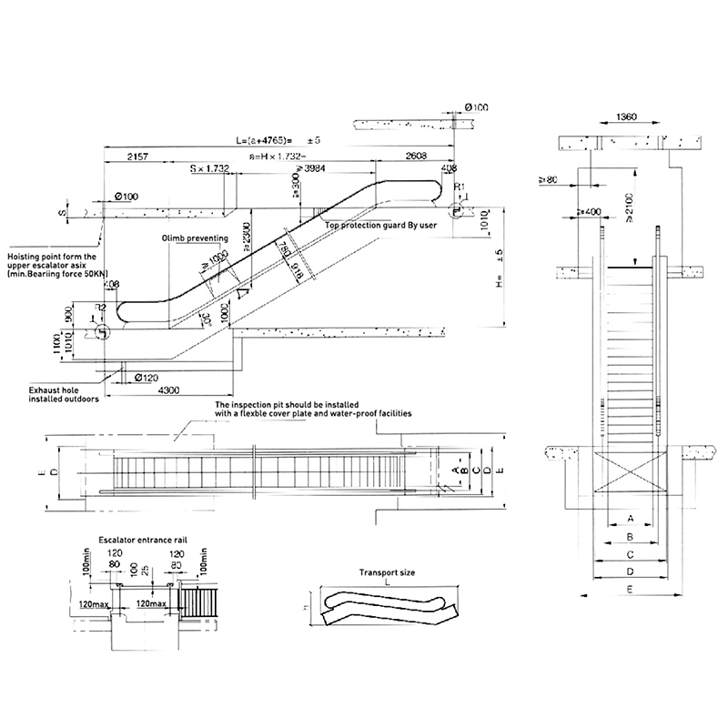 30° Commercial Escalator for Shopping Malls & Hotels