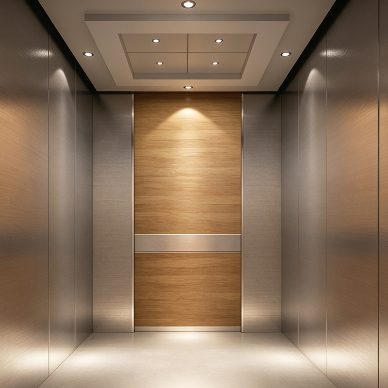 LED Lighting Commercial Passenger Lift with PVC Flooring