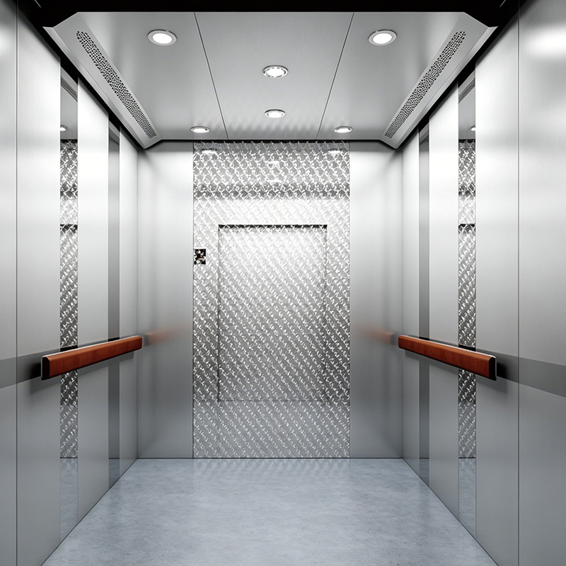 Commercial Hairline Finish Interior Decorative Passenger Lift for Multi-Story Buildings