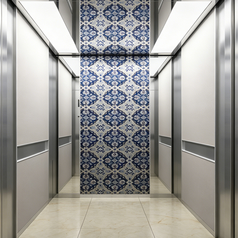 Passenger Elevator with Artistic Pattern Wallpaper