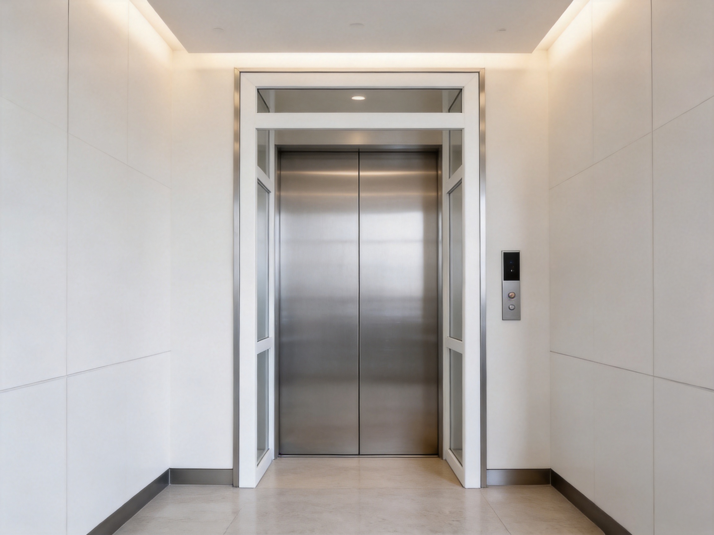 White Elevator Hoistway Frame for Clean, Durable, and Precise Lift Openings