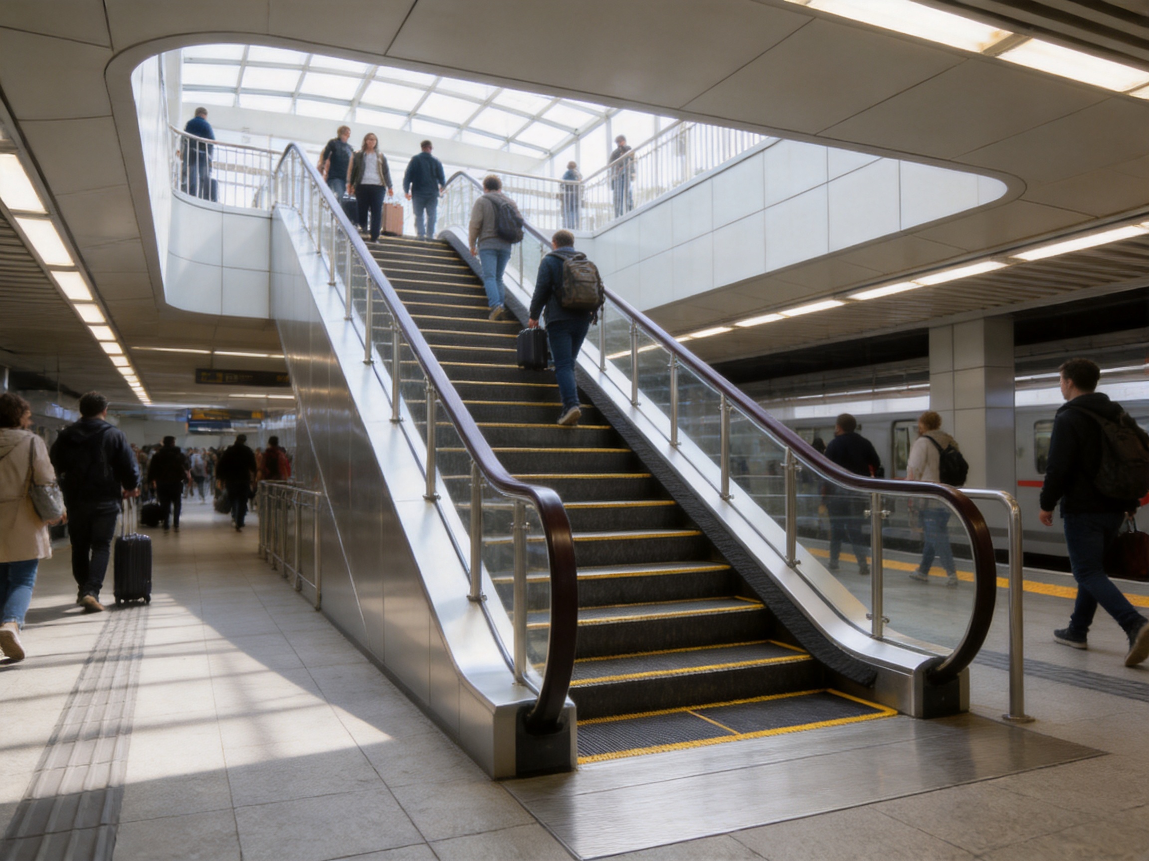 Heavy-Duty Public Traffic Escalator for Subway and Airport Standards